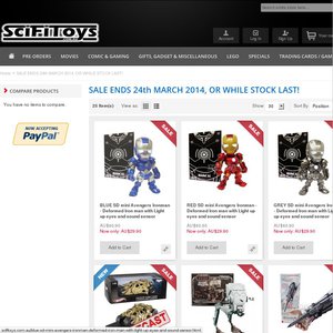 50%OFF Toys, iron man, star wars, batman Deals and Coupons