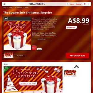 50%OFF PC GAME - Square Enix Christmas Surprise Deals and Coupons